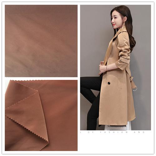 50d*50d平纹全捻记忆布全涤纶化纤面料风衣夹克羽绒服棉服布料